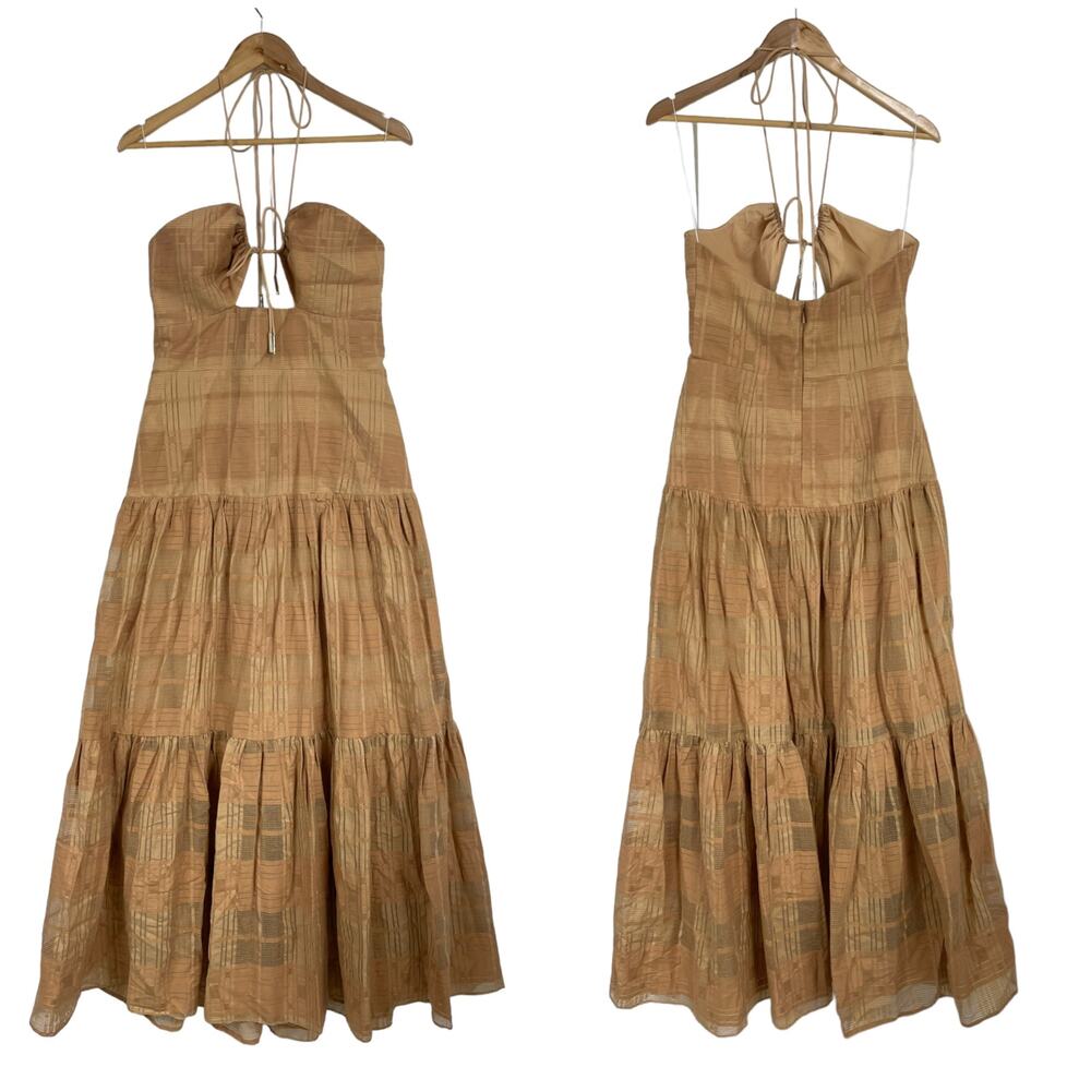 Significant Other NWT Danica Halter Cutout Maxi Dress Size 8 Tiered Flounce Hem - Picture 2 of 12